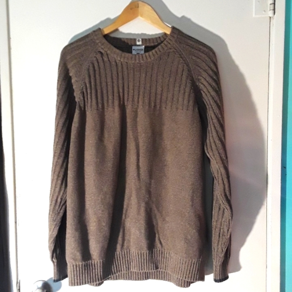 Columbia Brown Knit Sweater Size XL